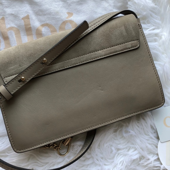 NEW Chloe Small Faye Motty Grey Leather Suede Bag - Picture 6 of 8